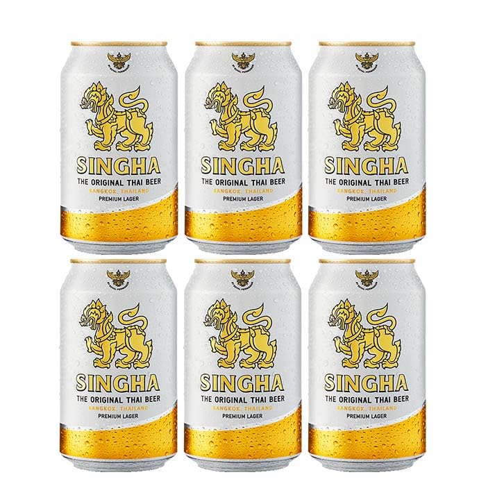 Amazon.co.jp: タイ シンハー ビール 缶 330ml 6本 SINGHA BEER