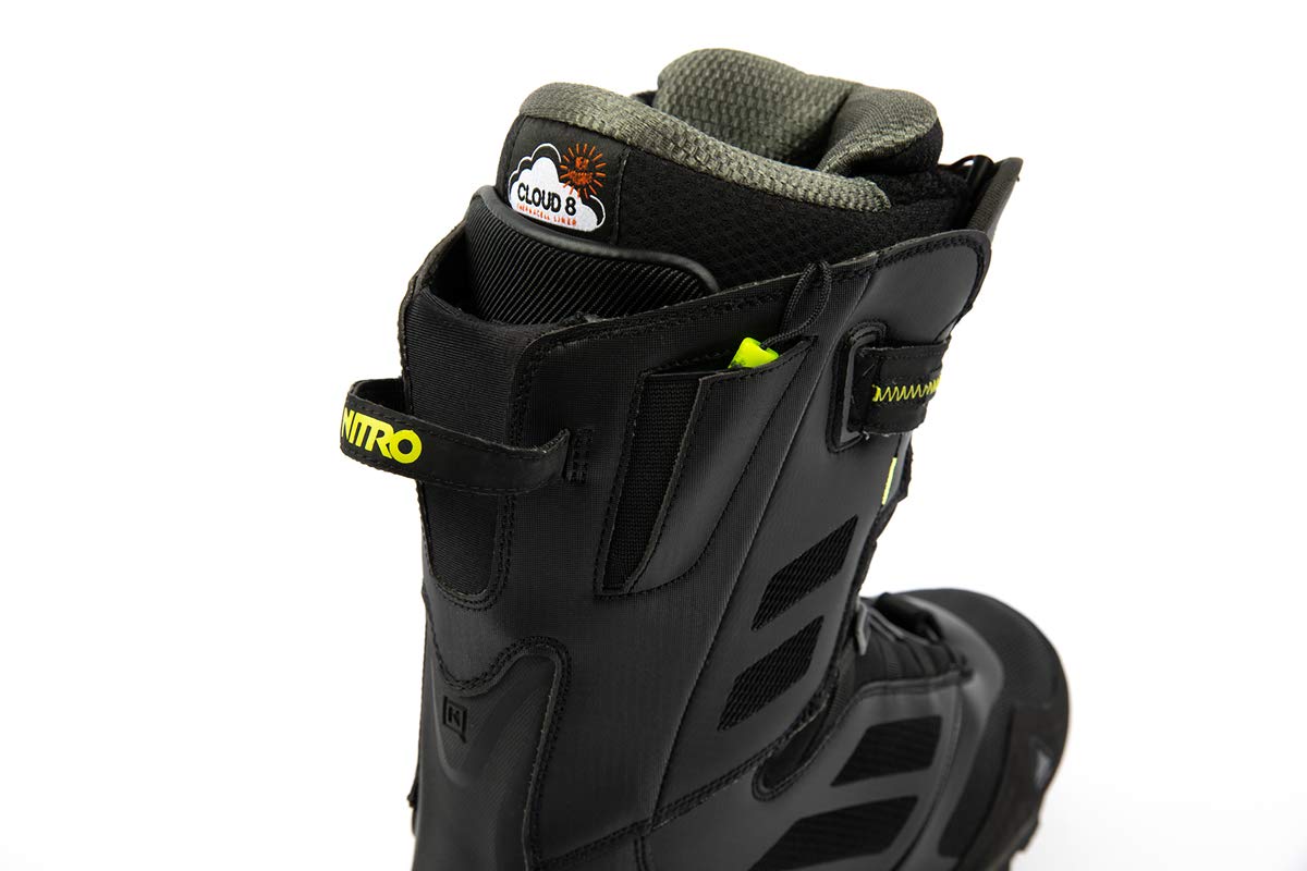Nitro Men's Incline TLS Boot '22 Snowboard Boat, Black-Lime, 250