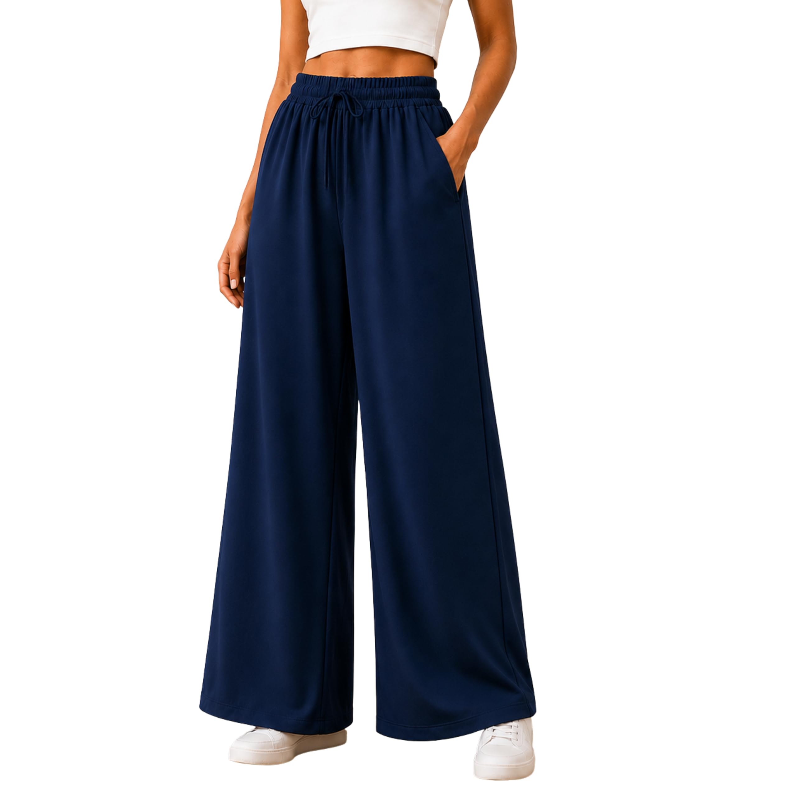 tanzy Ultra Soft Viscose Reyon High Rise Regular Palazzo for Women's and Girls | Casual Summer Wide Leg Plazzo-picture-38