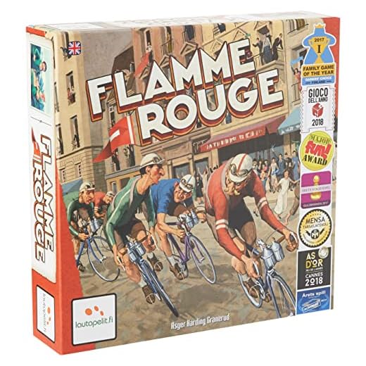 Lautapelit , Flamme Rouge , Board Game , Ages 8+ , 2-4 Players , 30-45 Minute Playing Time