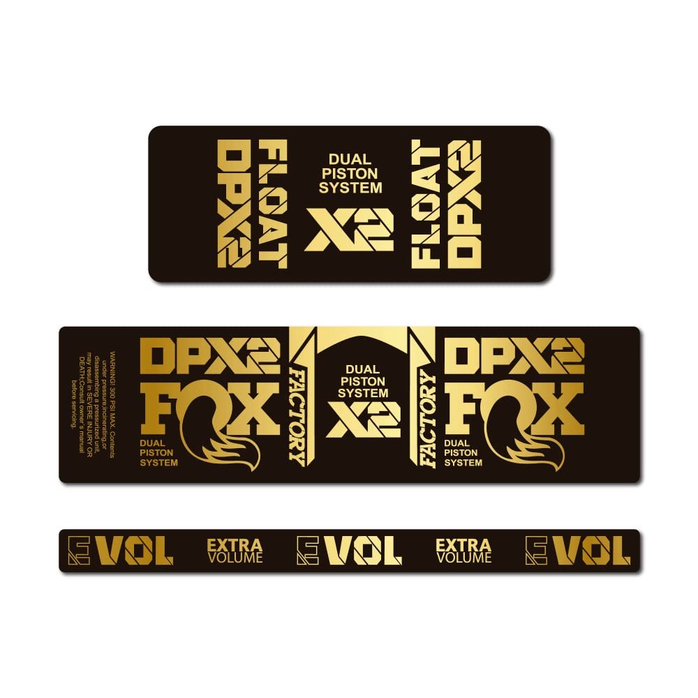 Star Sam Gold Chrome Stickers Compatible With Fox Dpx2 2021 Chrome Gold 1 Cm