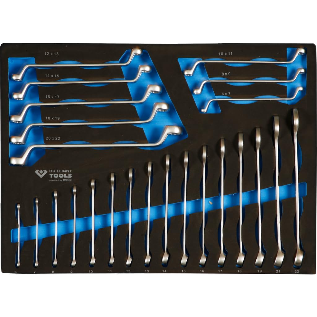 BRILLIANT TOOLS BT153473 Chariot d’atelier avec 7 tiroirs et 473 outils [Powered by KS TOOLS]