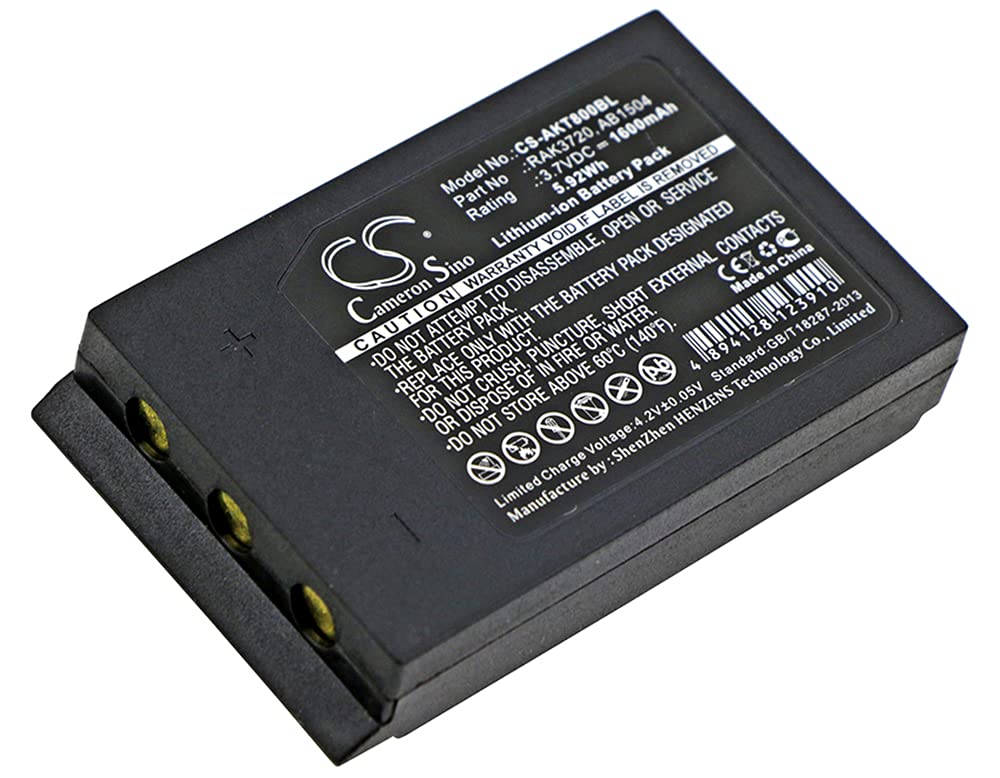 CS-AKT800BL Batterie 1600mAh Compatible avec [Akerstroms] AQ80 Transmitters, Era 100J Transmitters, Era 150J FSK98.05, J 10BD, J Era 100J, Era 150, 4B, 6B, 8B, J-10B, J-9BDRS, J-9BRS, Jupiter, Jupite