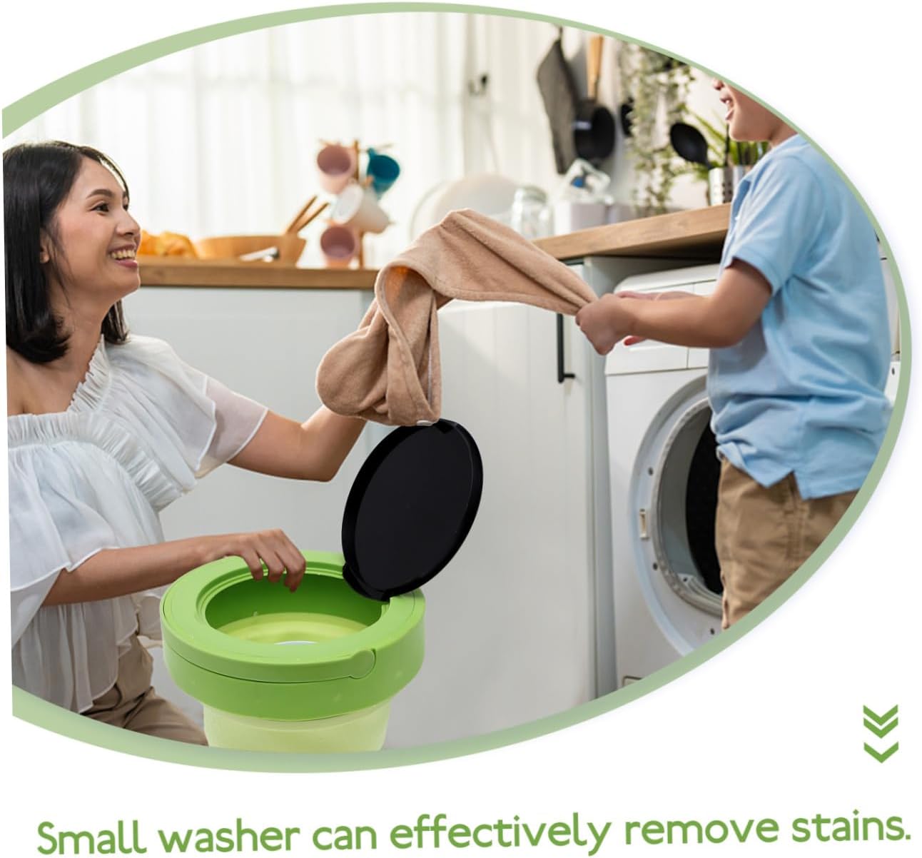 Portable Mini Washing Machine 6L Capacity Foldable Clothes Washer with US Plug for Travel Apartment Dorm Rv – Compact Portable Washer Machine for Small Loads