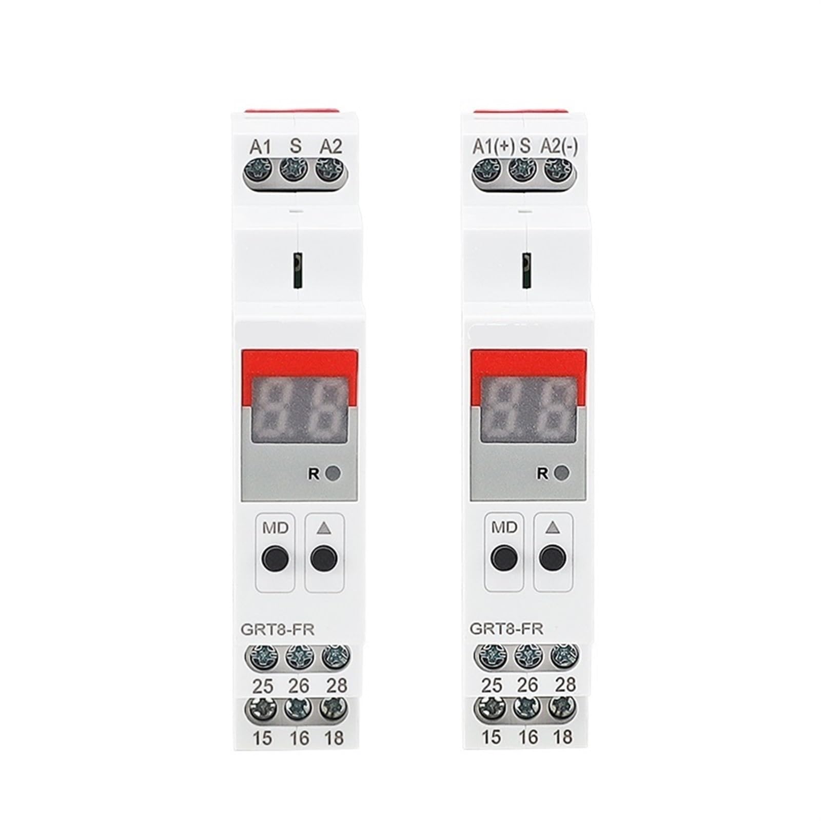 GVBAEPIEO GRT8-FR Forward and Reverse Control Time Relay Motor Protector AC230V AC/DC12~240V 16A 2SPDT 2CO(ACDC12V-240V)
