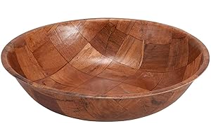 Winco WWB-10 Wood Woven Salad Bowls