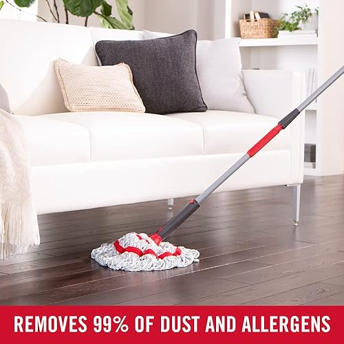 Miniatura 10 de Productos comerciales Rubbermaid (1809375) - Mopa giratoria autoescurridora con cabezal de hilo mezclado, 54 pulgadas