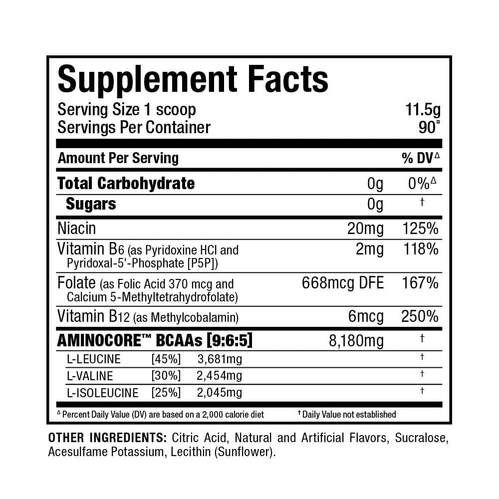 ALLMAX AMINOCORE BCAA Powder, Pink Lemonade, 90 Servings, 1035 g — Amazon image 11