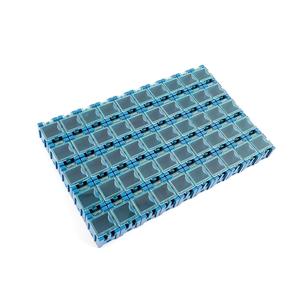 Littimoon SMD SMT Electronic Component Container Mini Storage Boxes Kit for Electronic Components Electronic Components Storage Box Blue