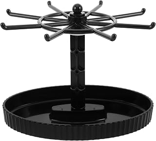 Levemolo Spinning Display Stand for Jewelry, Rotating Keychain Earring Retail Rack Fashion Counter Jewelry Tree Display Holder Organizer Black