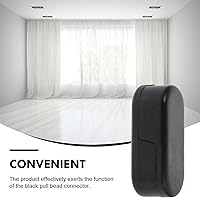 Vista 5 de EXCEART Cortinas negras, 25 piezas de conectores de cadena con cuentas de plástico negro, clips de conectores de cable de cadena ciega