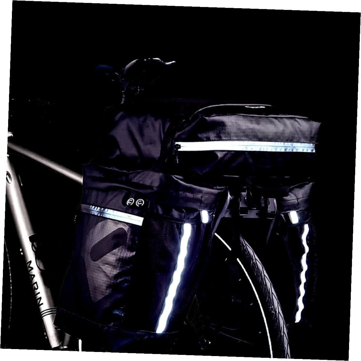 Bike Rear Rack Bag 50l Waterproof Mountain Bike Pannier Carry Bag 3-in-1 for Long-distance Touring and Commuting