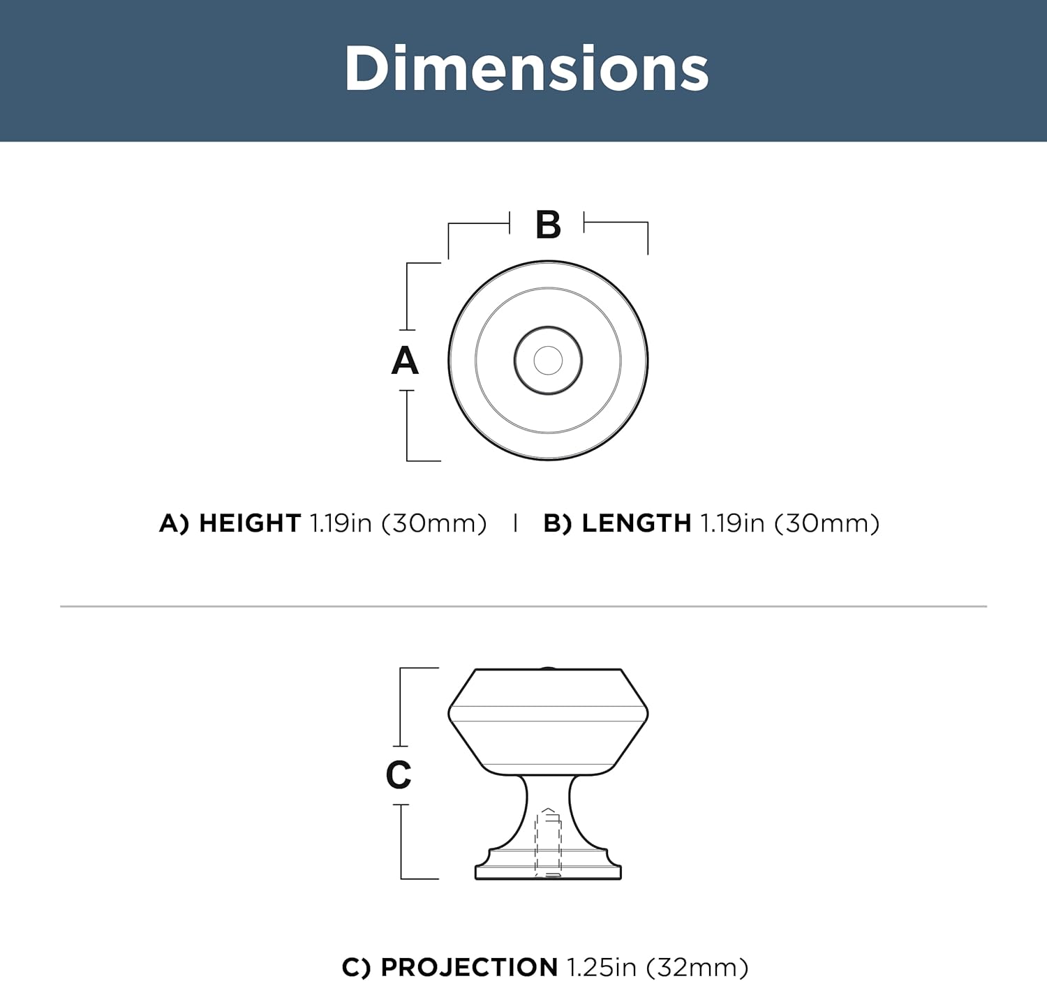 Franklin Brass 10 Pack Champagne Bronze Gold Cabinet Knobs 1-3/16 inch (30mm) Kitchen Cabinet Handles and Drawer Knobs for Cupboards, Dressers, Furniture, Bathroom Vanity |Refined Farmhouse