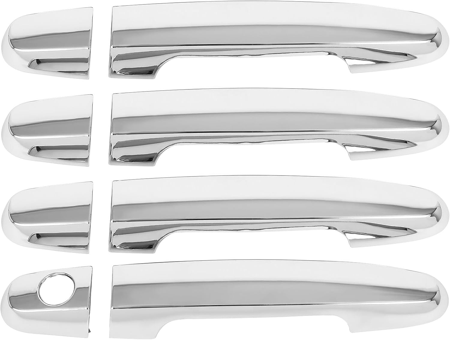 OCPTY 4PCS Door Handle Covers for 2003-2013 for Corolla 2003-2012 for Toyota Matrix 2001-2011 for RAV4 2007-2011 for Toyota Yaris Exterior Driver Side & Passenger Side Car Door Handle Trim Kit Chrome