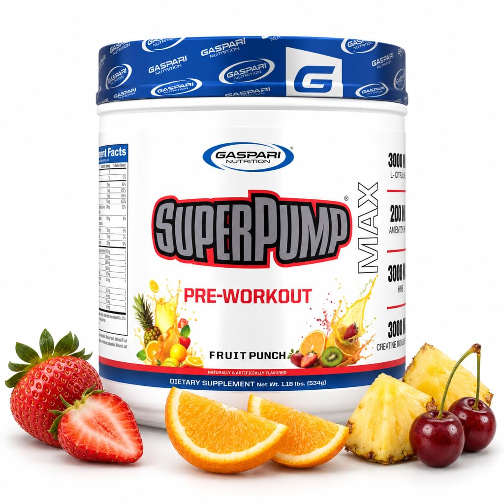 Gaspari Nutrition SuperPump MAX, The Ultimate Pre Workout Powder, Sustained Energy Preworkout, Nitric Oxide Booster, Muscle Growth, Recovery & Replenishes Electrolytes (30 Serving, Blue Raspberry Ice) — Amazon image 12