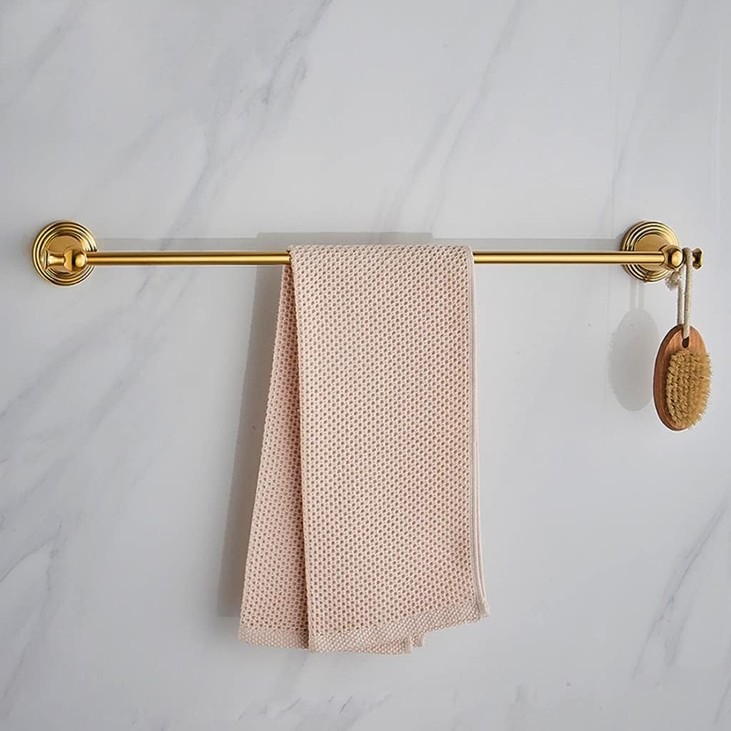 Towel Holder Towel Rack Towel Rack Towel Rail Towel Rack for Bathroom Bright All Copper Single Bar Towel Rack Bathroom Towel Hook Toilet Stand Toilet Shoe Rack/40cm