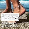 Finrezio Bracelet Cheville Femme Argent 925 Couches Imperméable à l’eau Bracelet de Cheville pour Femmes Réglable CZ Cœur Chaine Cheville Argent Bijoux Femme Plage D'Été A #5