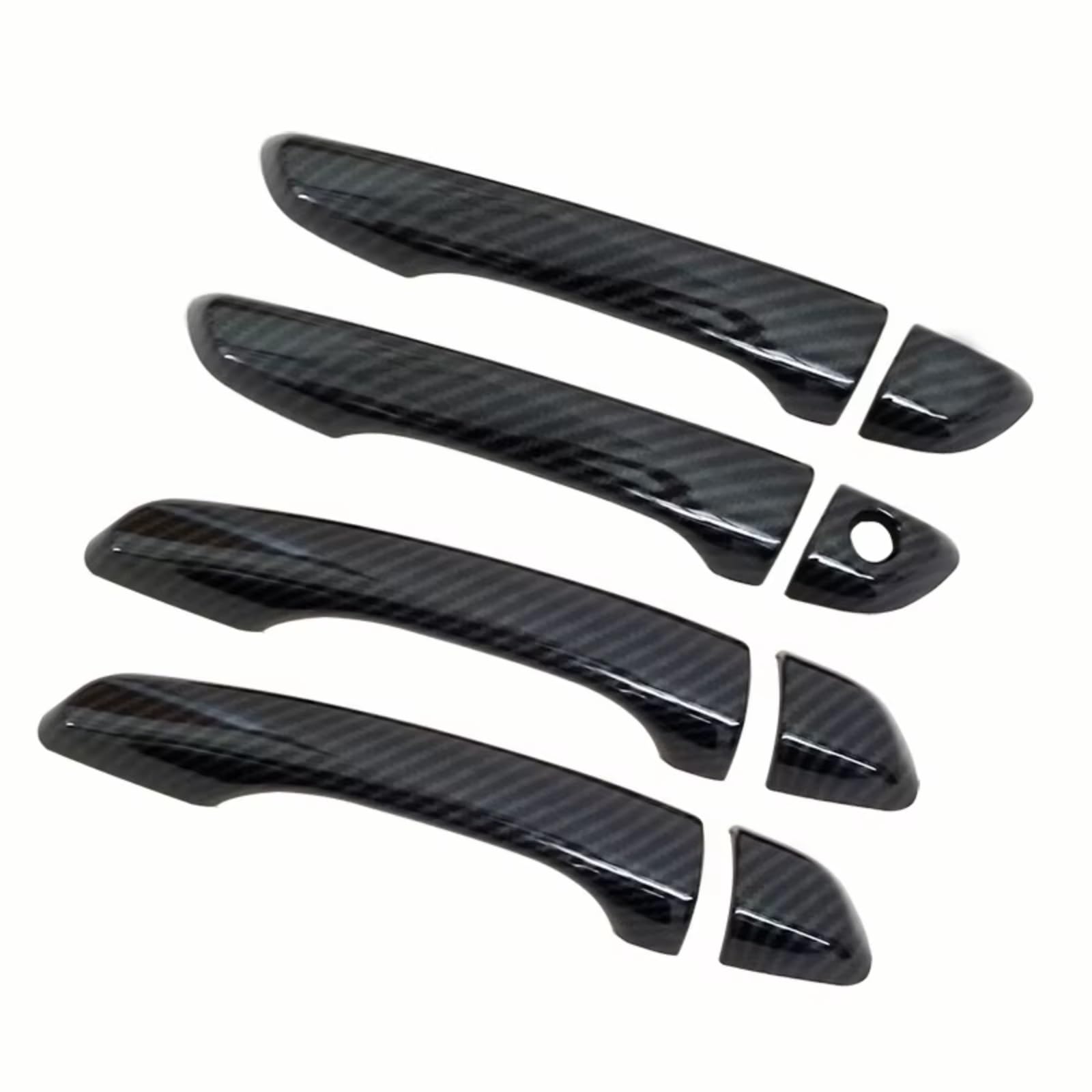 Qdzvalumv Black No Button Car Door Handles Cover Shell Compatible With For Accent 2017-2021 Car Decoration Door Handle Cover Exterior Trim Protector Set(Black No Button)