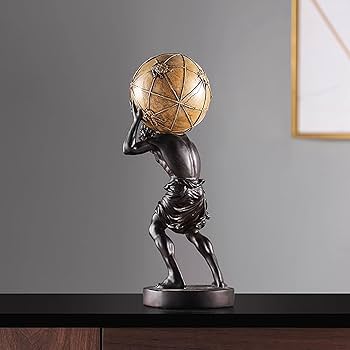 Amazon.co.jp: アトラス彫刻像、ヘラクレス像置物レトロレジン