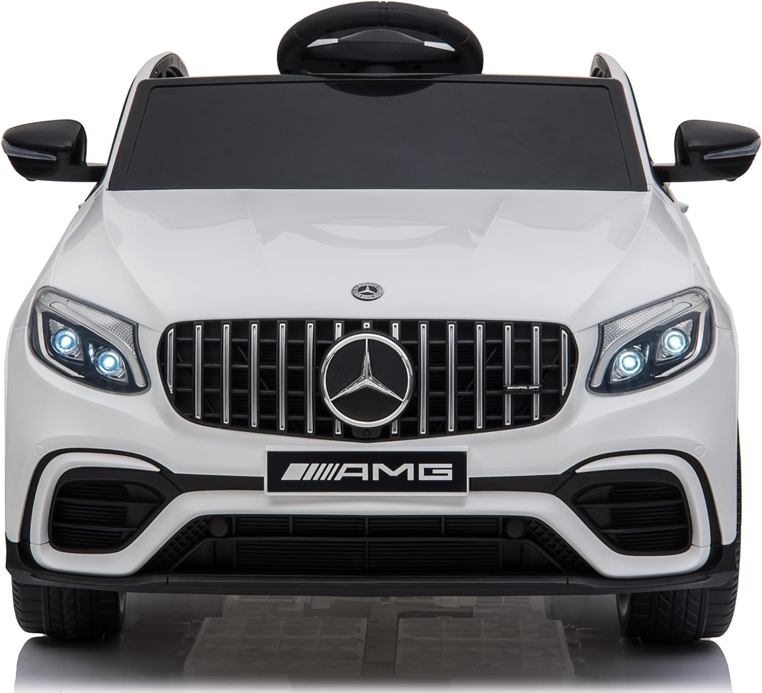 Macchina Elettrica per Bambini 12V Mercedes GLC 63 AMG Auto Elettrica con Ruote in Gomma Telecomando Porte Apribili Full Optional