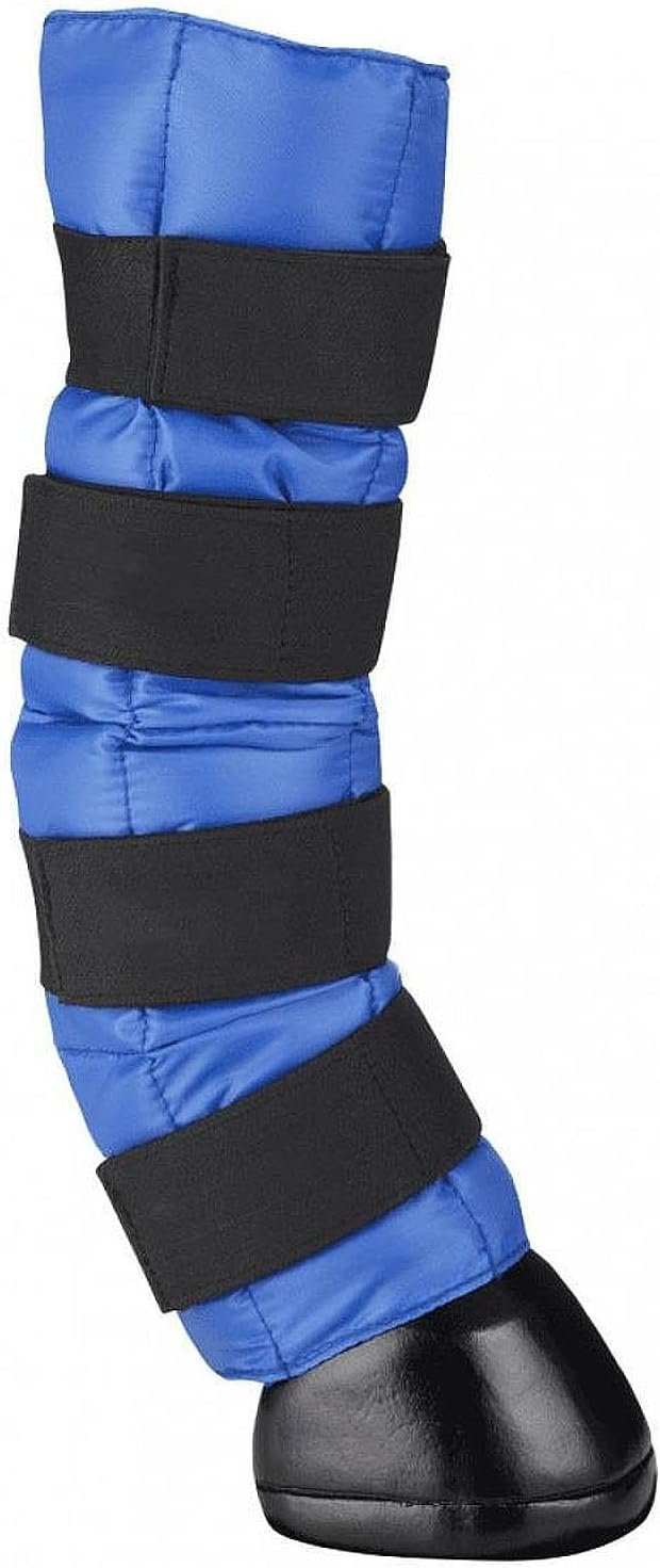 Equestrian Ice Pack Wrap for Horse Legs with Straps, Blue