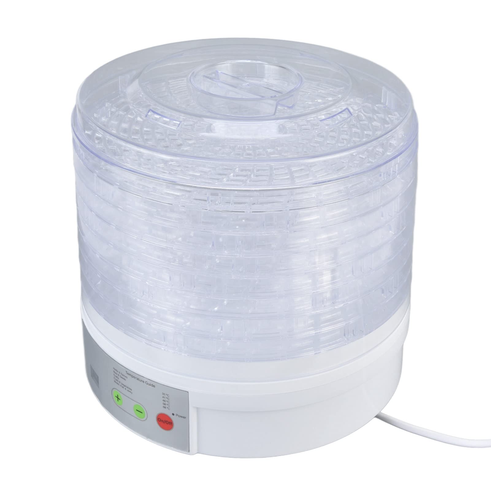 Dörrgerät, Leicht zu Reinigen, 8 Herausnehmbare Tabletts, 350 W, Spülmaschinenfester Lebensmitteltrockner für Trockenfleisch Vom Rind (EU-Stecker 220 V)