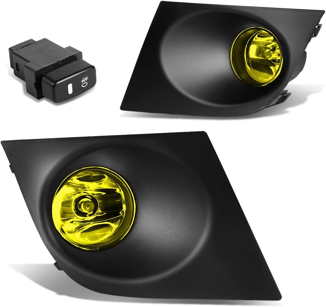 DNA MOTORING FL-ZTL-203-AM Fog Light Driver & Passenger Side Enhance visibility [Compatible with 07-11 Nissan Versa]