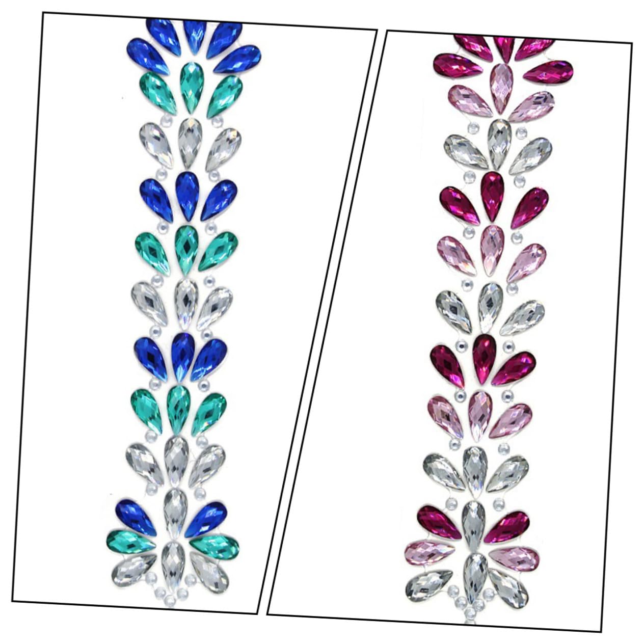 FRCOLOR 10piezas Pegatinas Para Maquillaje y Fiesta Adornos Faciales De Acrílico Para Mujeres Para y