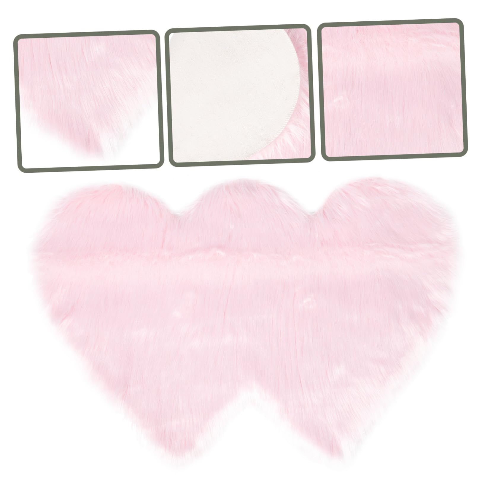 Tapis en Laine Imitation Rose de Double Cœur pour Chambre