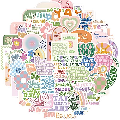 Qpout 100 Pcs Danish Pastel Stickers - Pack para Inspiración Aestética y Decoración de Celulares, Computadoras, Skateboards, Guitarras y Refridgeradores