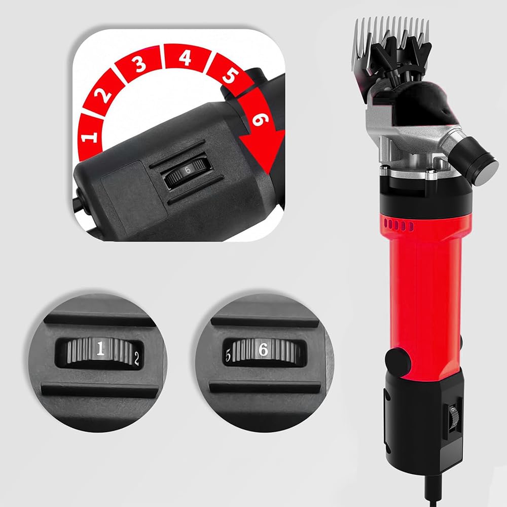 Tosapecore Tosatrice Elettrica Professionale per Pecore Capre Lama Alpaca con Motore 550W Regolabile 6 Velocità Valigetta e Accessori Inclusi