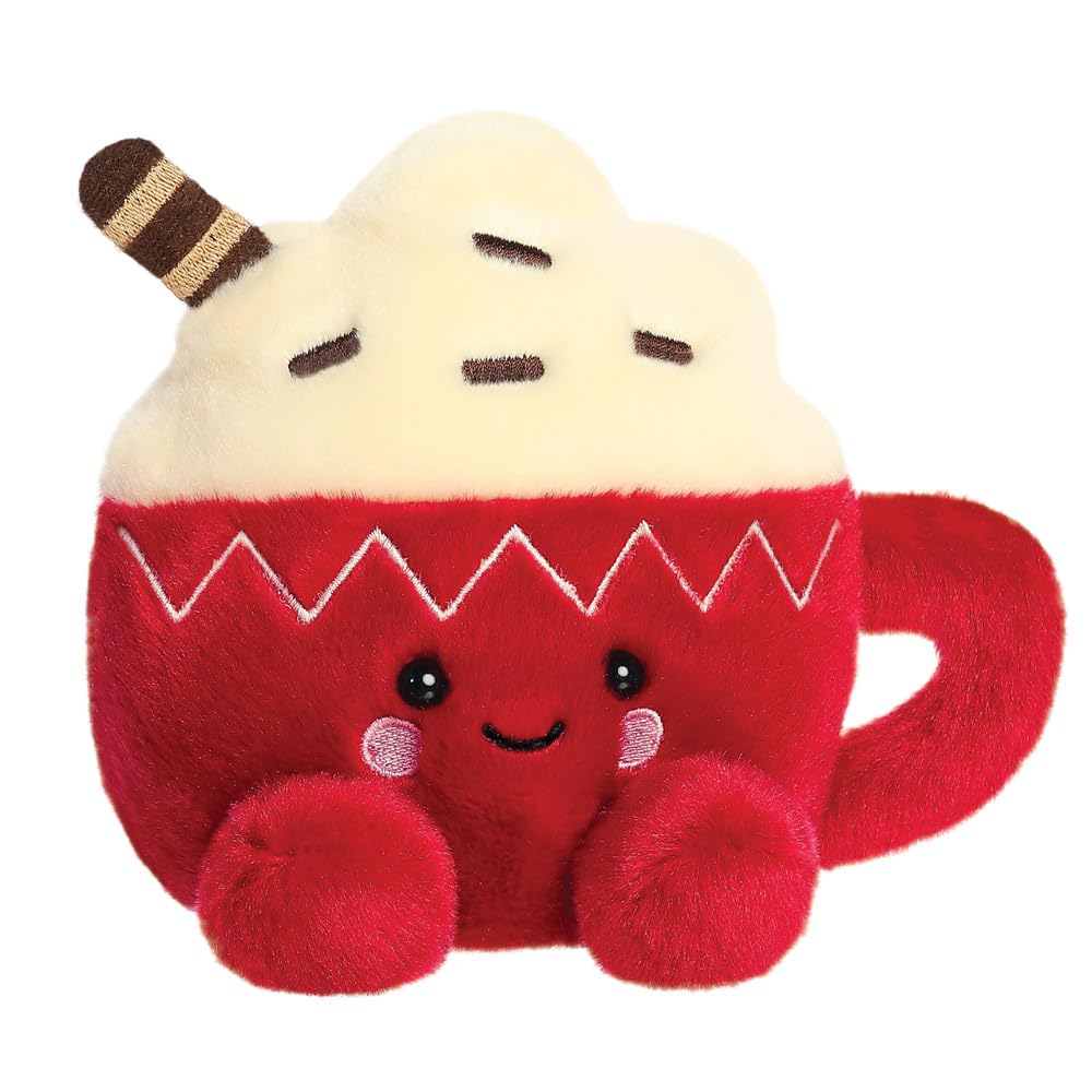 Aurora, 99409, Palm Pals Cassia Hot Cocoa 5In, Soft Toy, Red & white - 3