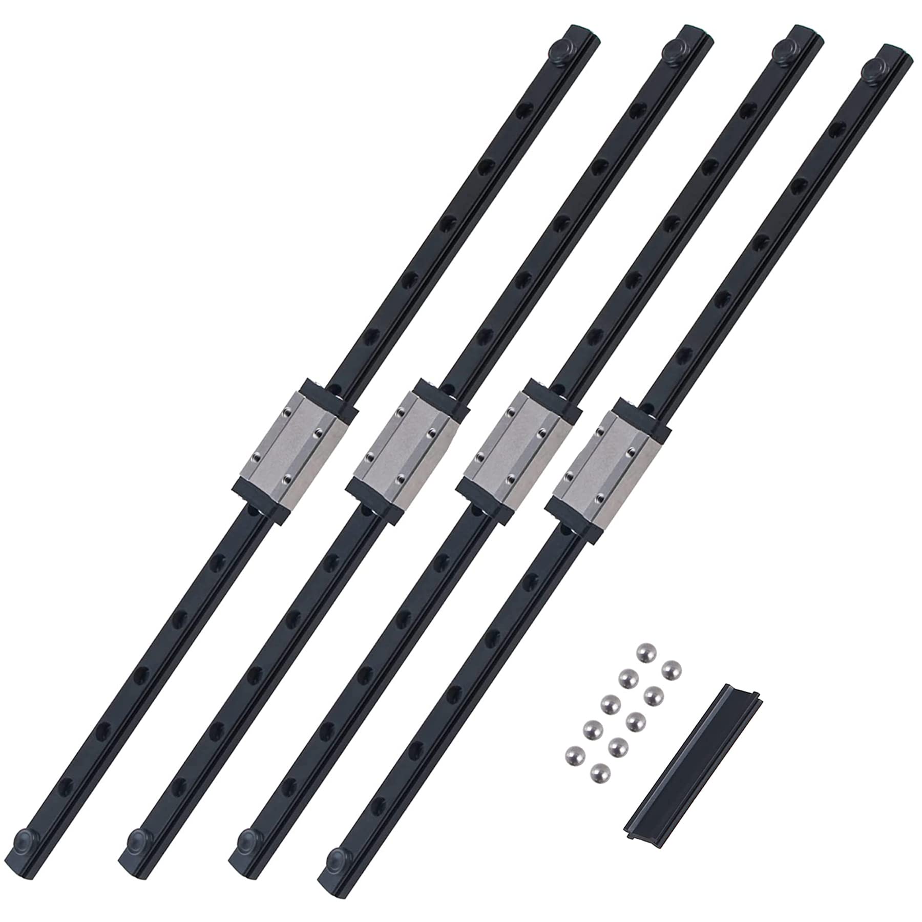 GooEquip MGN12H Mini Lineaire Railgeleiding 250-1000 mm Met Wagenblok Voor DIY 3D-Printers en CNC-Machine XYZ (400 mm, Rail MGN12H