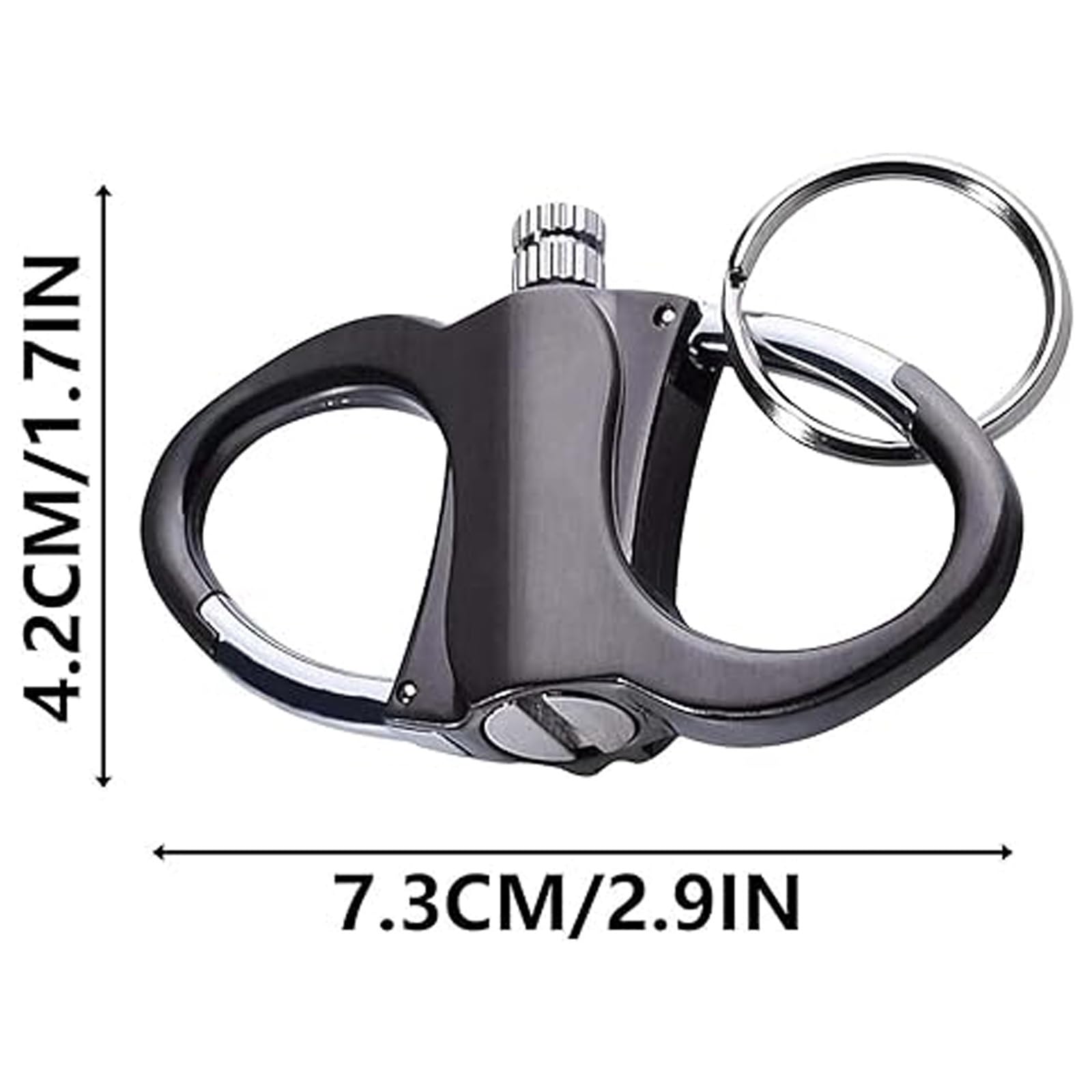 Zapalniczka do kluczy, metalowe wodoodporne zapałki, permanentna zapalniczka Infinity z brelokiem, wielokrotnego użytku zapalniczki survivalowe, do użytku na zewnątrz, na kemping, czarna