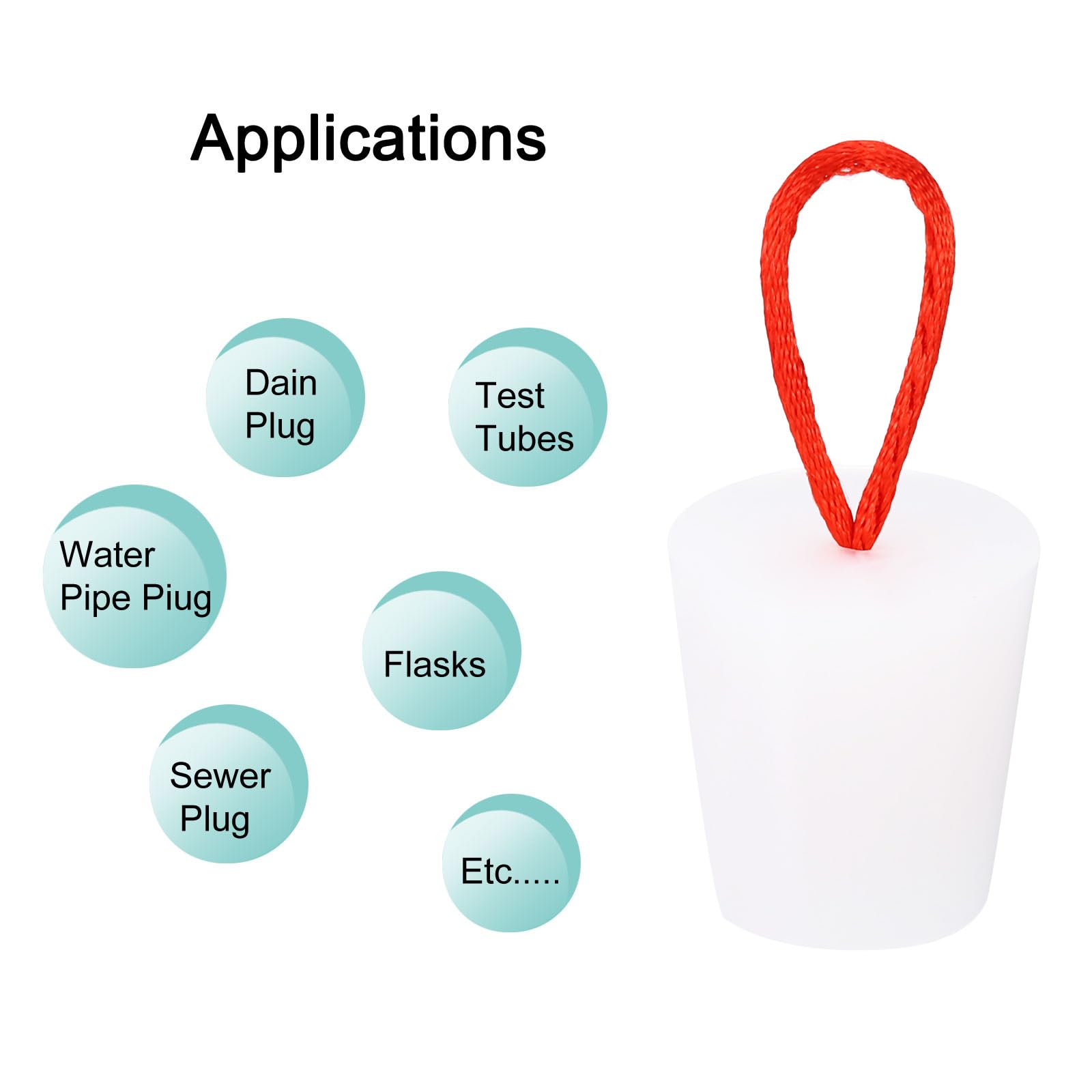 Tappi In Silicone A Cono Con Maniglia – 4 Pezzi, Diametro 18-25 Mm, Impermeabili E Resistenti Per Tubi E Scarichi
