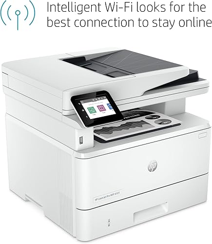 Vista 6 de HP LaserJet Pro MFP 4101fdw - Impresora inalámbrica en blanco y negro con fax