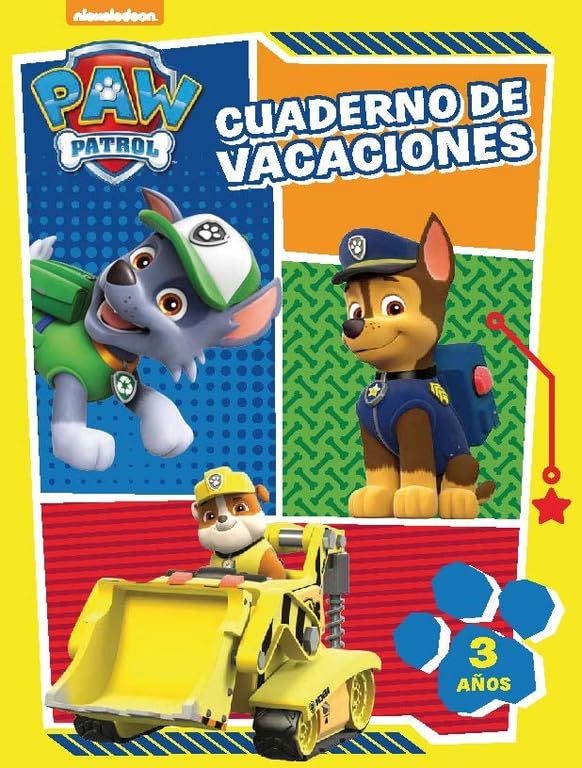 Paw Patrol | Patrulla Canina. Cuaderno de vacaciones - Cuaderno de vacaciones (3 años) (Nickelodeon)