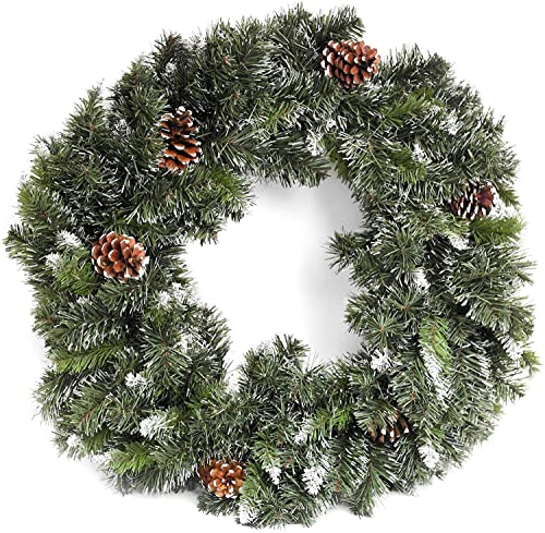 SnowTime CF04692 60 cm Snow King Fir Wreath