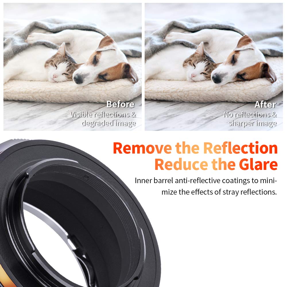 K&F CONCEPT Lente Mount Adattatore Manuale Fuoco: Compatibile con Lente Compatibile con Nikon F a Corpo Fotocamera Micro Quattro Terzi(M4/3)