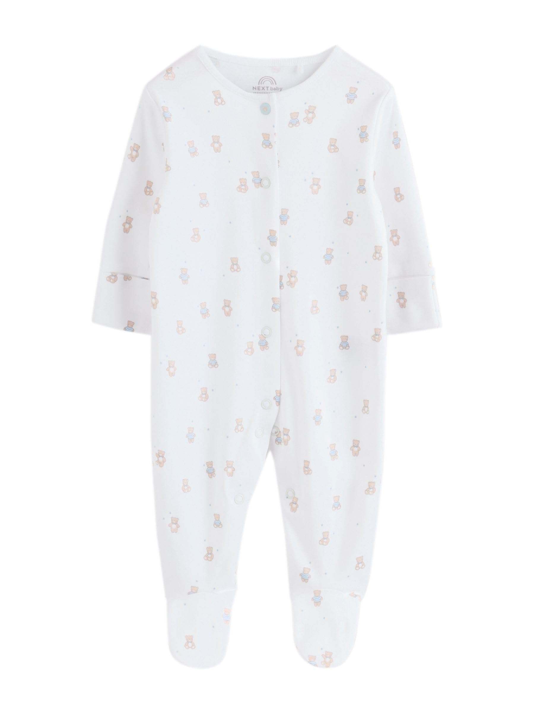 NEXT Bebés niño Pack de 7 Pijamas Tipo Pelele con Ositos para bebé Azul Newborn