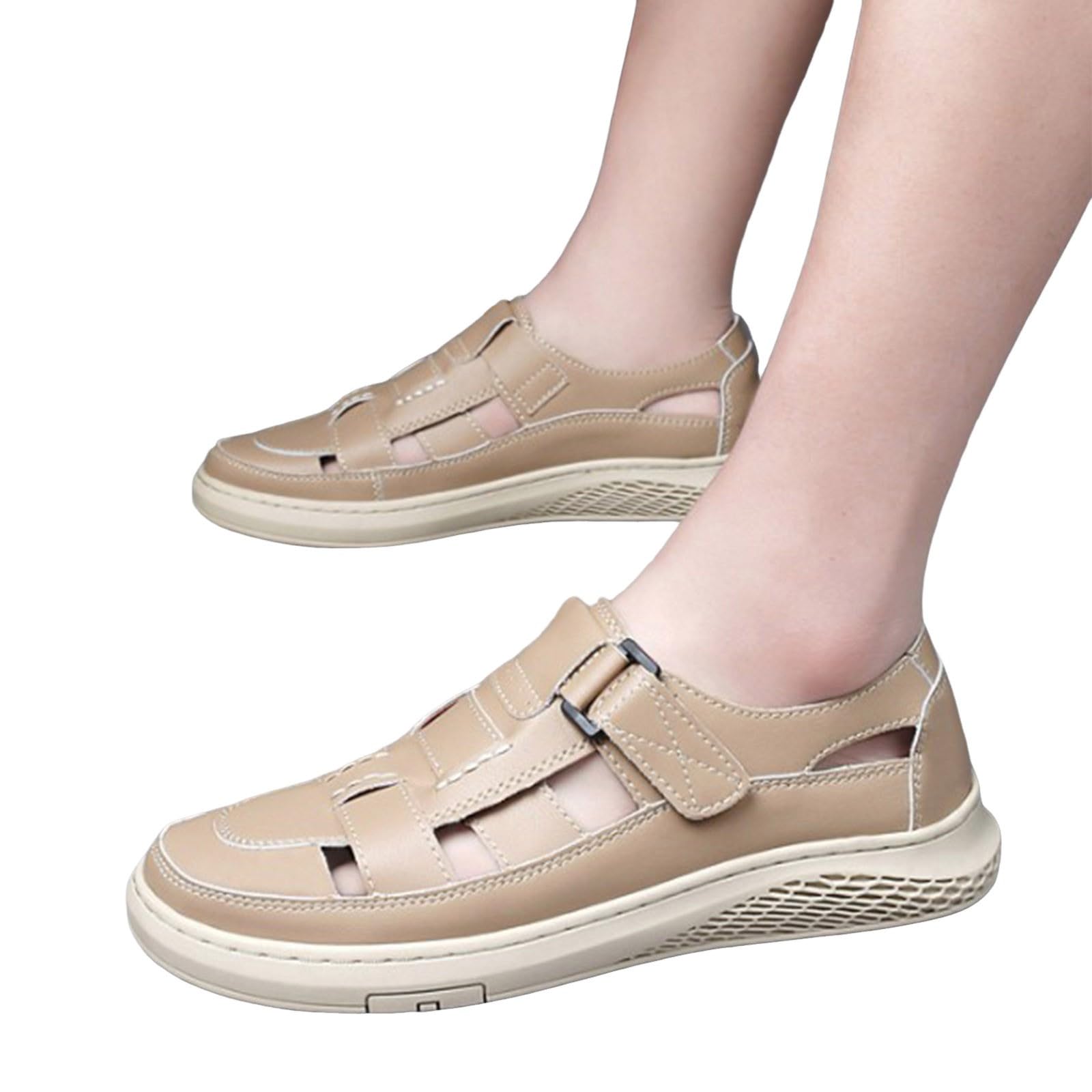 Zapatos planos ortopédicos para hombre, sandalias informales con plataforma, zapatillas de verano, transpirables, informales, cómodas, ligeras, sandalias de senderismo, vacaciones, playa, zapatos de