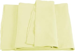 QUARKZMAN 39" Puños Elásticos de Tela de Algodón con Ribetes Acanalados, Cinta Elástica de Punto para Puños y Cintura, para Coser, 22" de Ancho, Color Amarillo Claro
