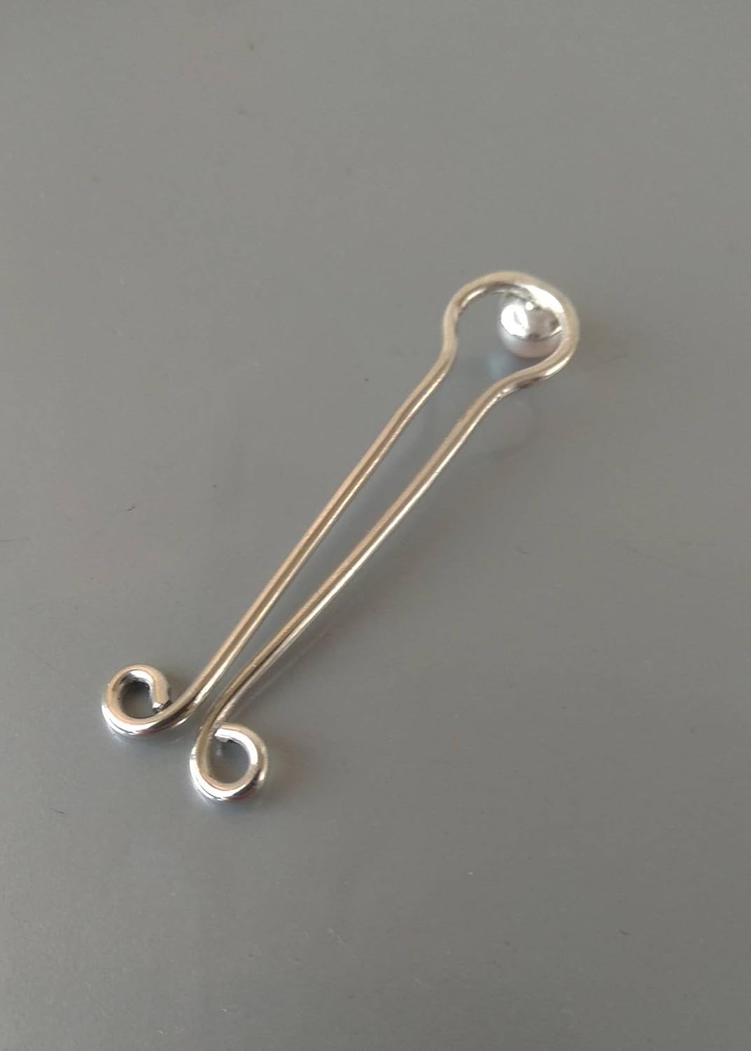 Sterling Silver Fake Christina Piercing with Natural Pearl