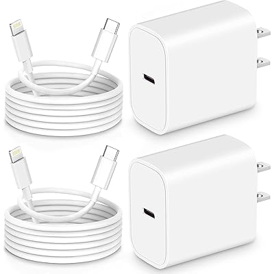 20W PD 急速充電 for Phone 充電器 [USB C - ライトケーブル 2M 付き]Phone14/13/12/11/X/XS/XR/8/7/SE …