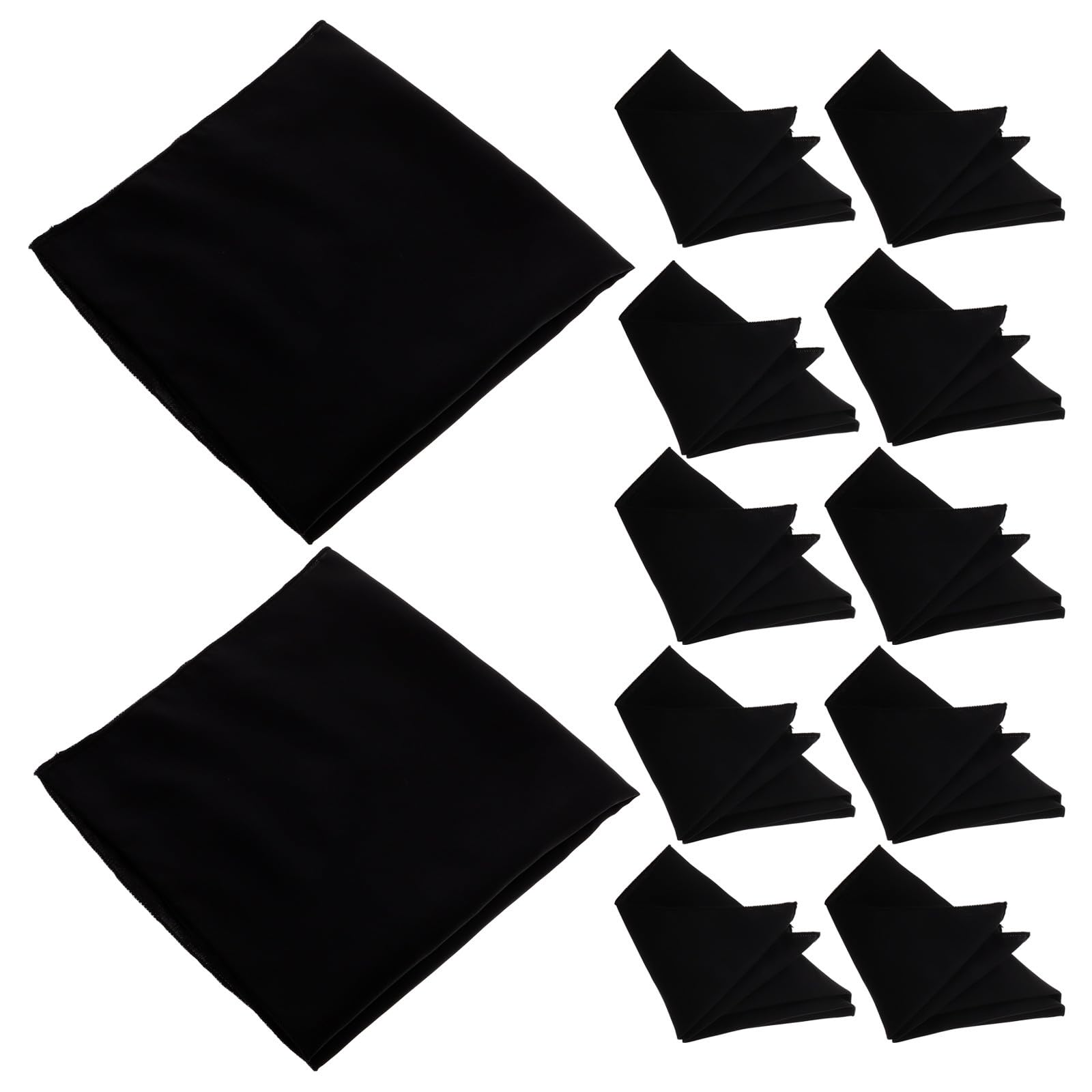 Servilletas de tela negras de 43x43 cm perfectas para banquetes de bodas y celebraciones especiales