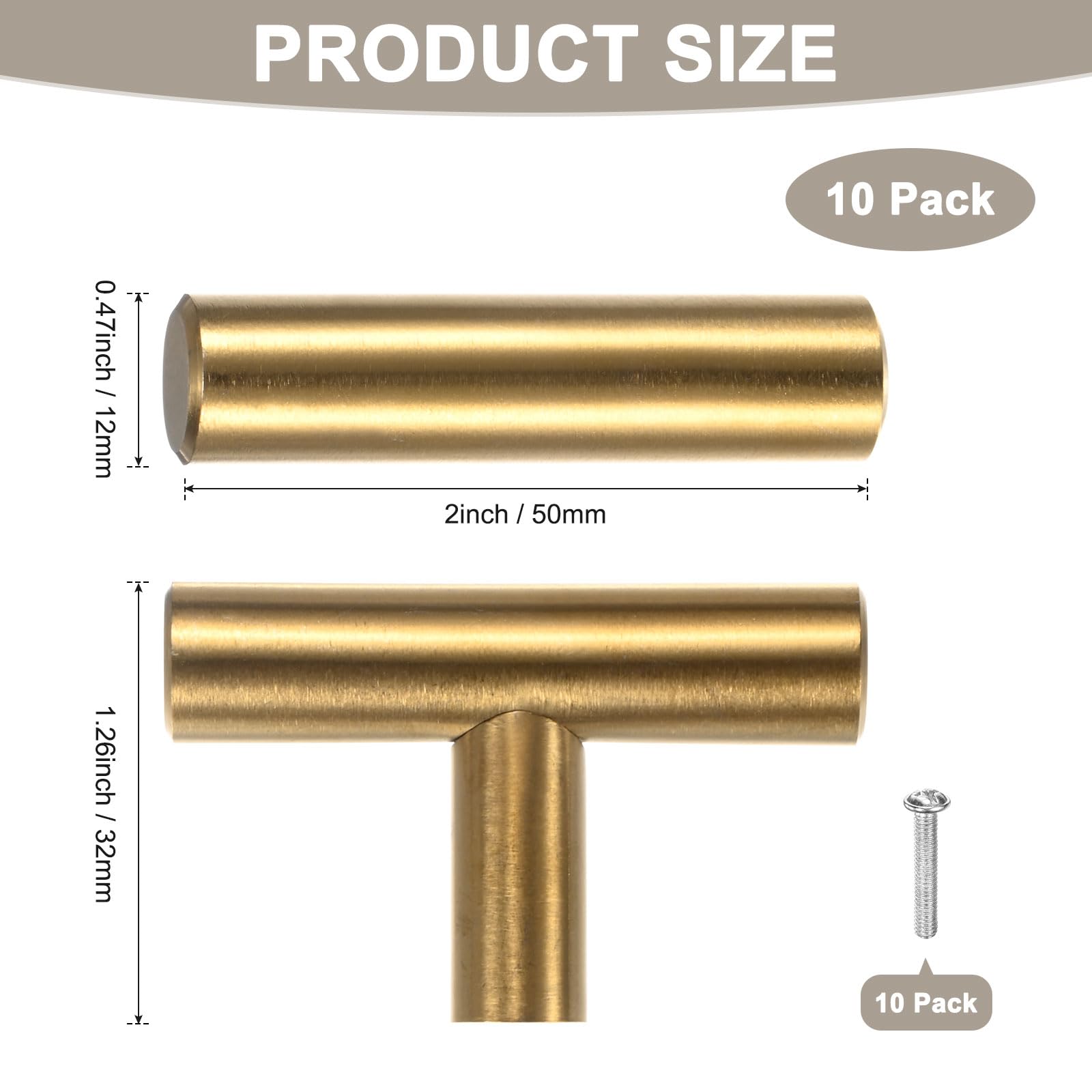 M METERXITY 10-Pack Cabinet Pulls Knobs - Image 3