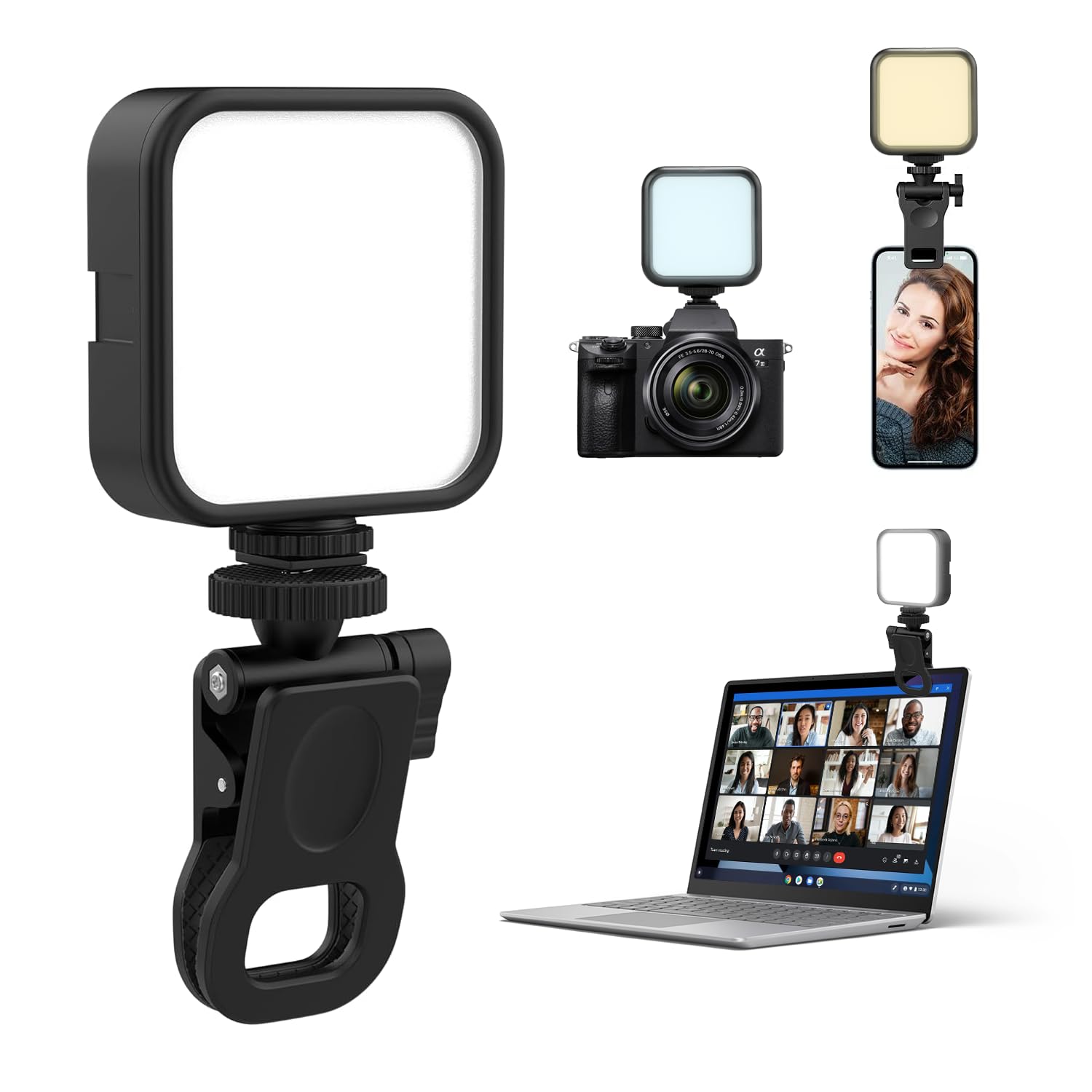 HIFFIN LT-003 Selfie Light with 3000-9000K Adjustable Color Temperature | 7W LED, 3 Light Modes (White/Warm/Natural), USB-C Charging, Portable Size for Phones, Vlogging & Video Making