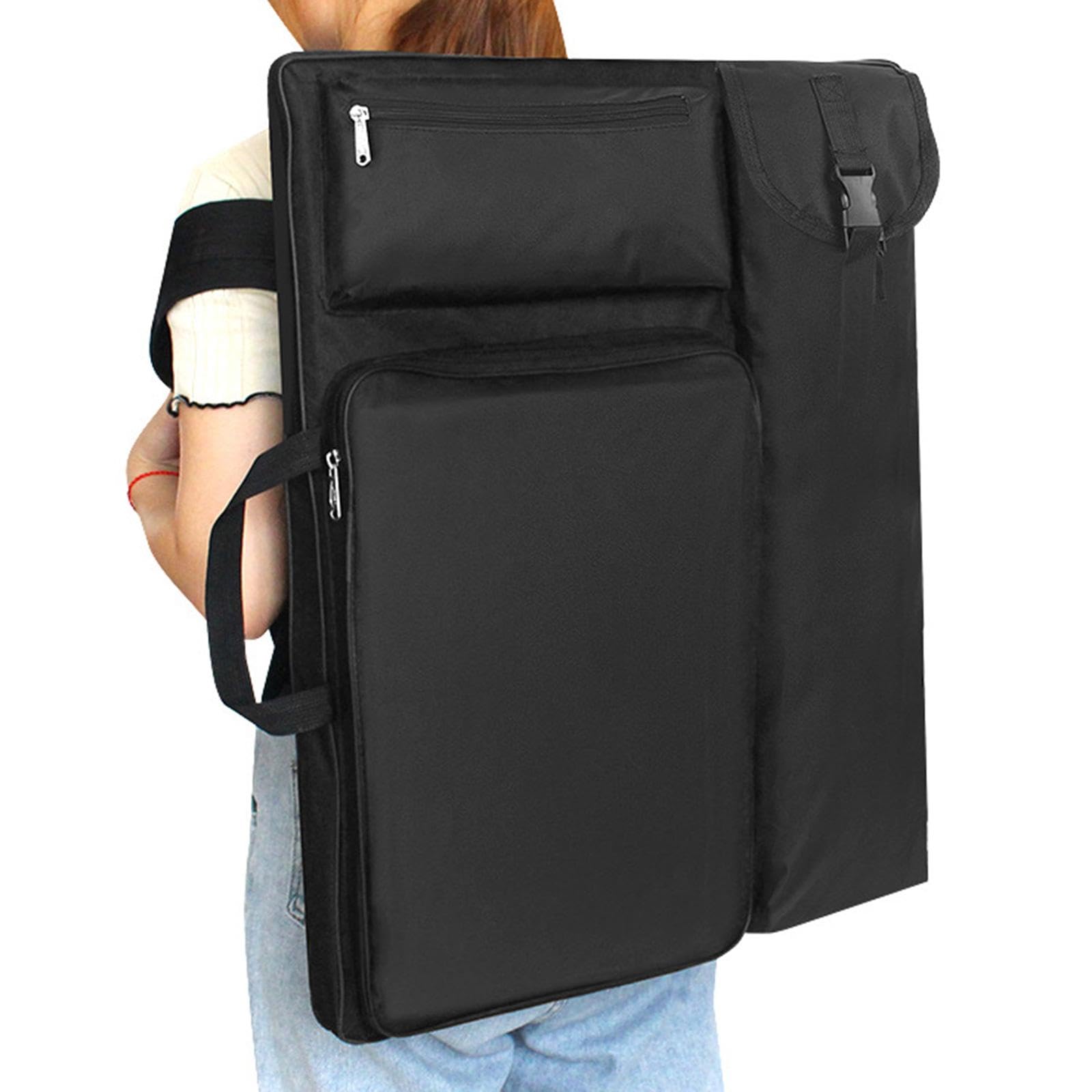 Zaino Da Artista, Borsa a Tracolla con Tasche, Maniglia, in Tessuto Oxford, Borsa Portatile per Schizzi E Materiali, Style a