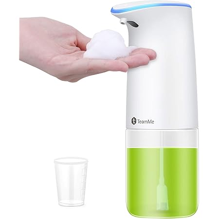 Amazon 新生活 特大容量500ml ソープディスペンサー 自動 電池式 2段階調整 目詰まり防止 計量カップ付き Ipx4防水 ノータッチ ハンドソープ 食器洗剤 泡 液体 オート キッチン 洗面所 手洗い Fd710 Teamme 日本語説明書付き ソープ シャンプー用