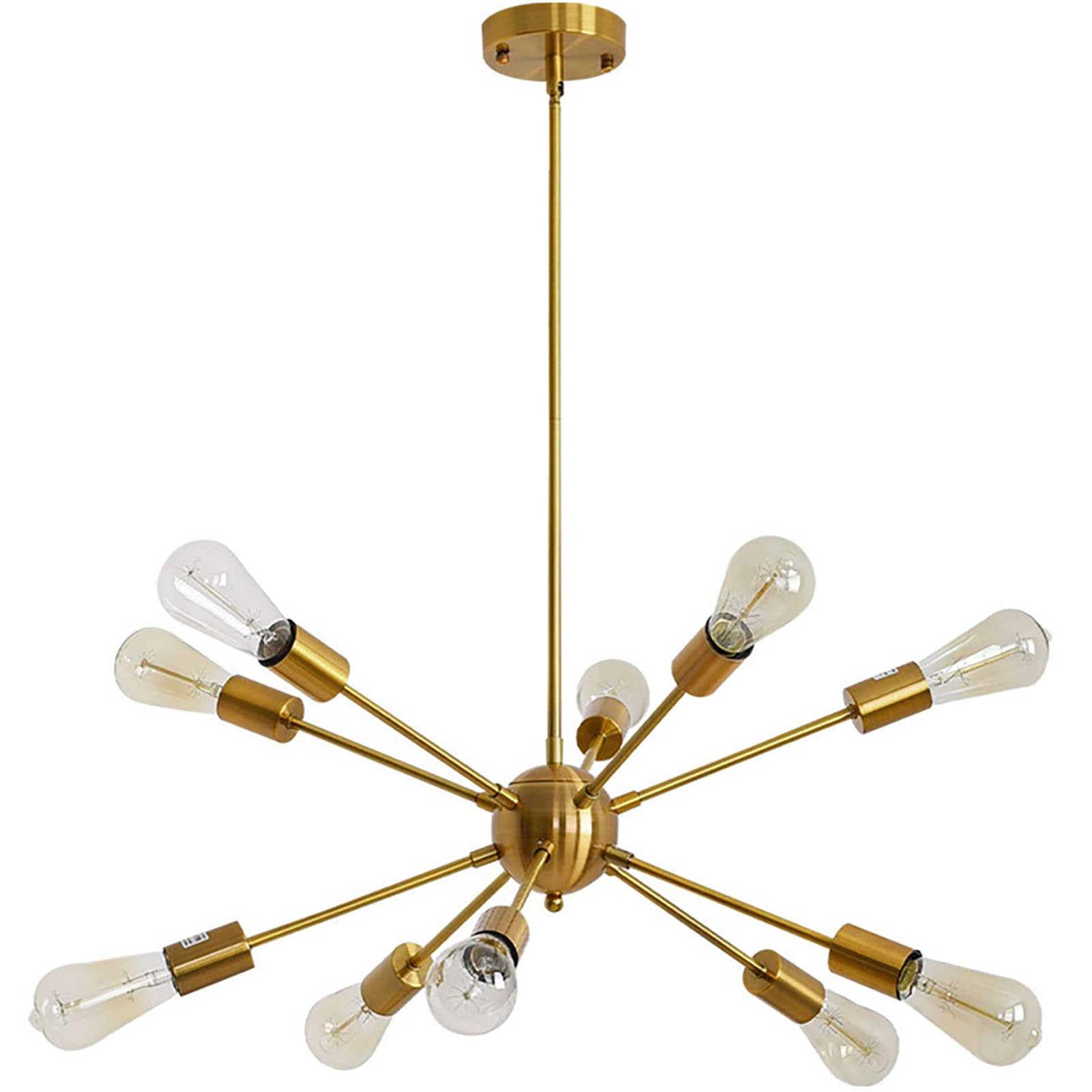 LYMSXAZOU Pendant Lights Modern Brushed Nickel Chandelier - Mid Century Light Fixture for Living Room Industrial Flush Mount Ceiling Lighting